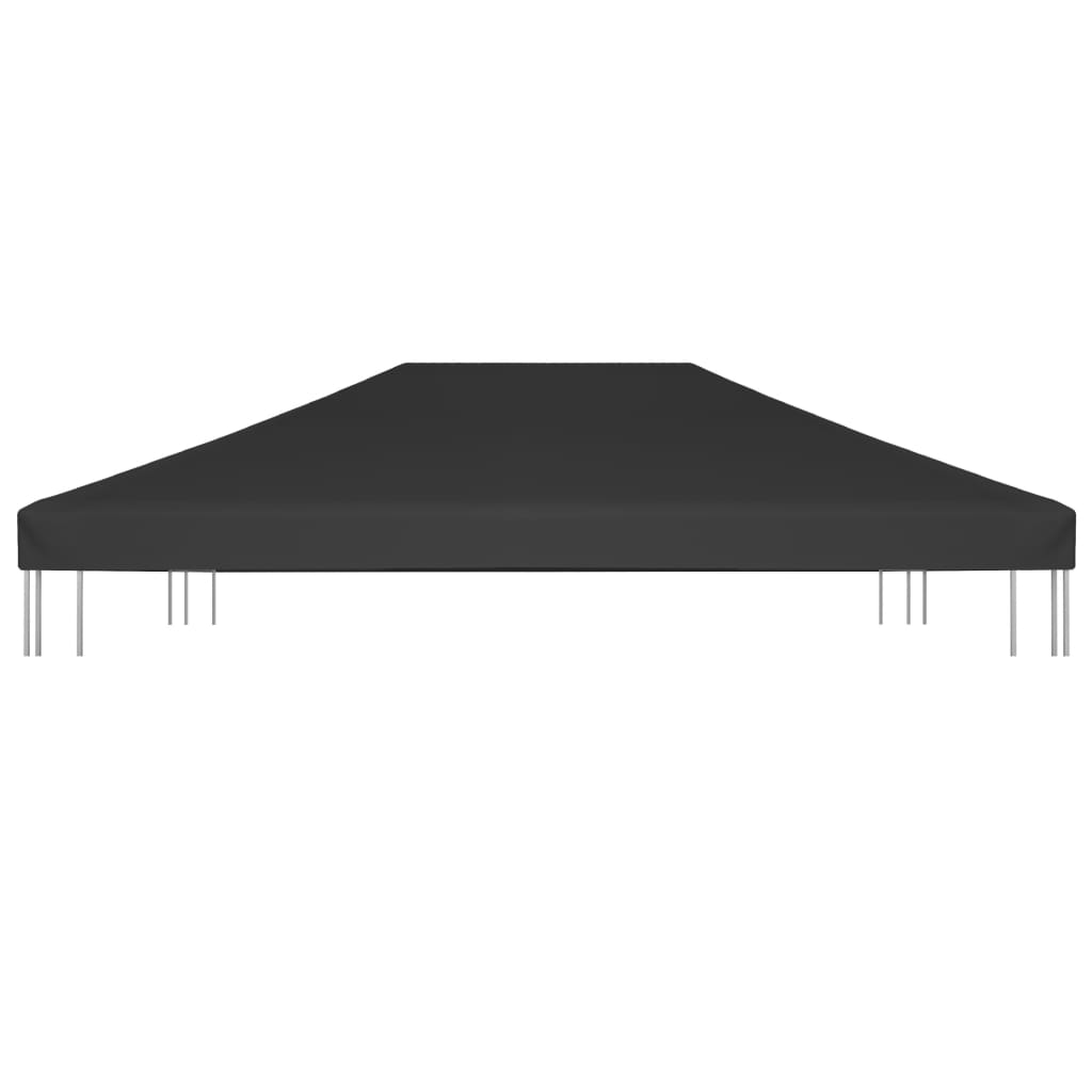 Pavillondach 270 g/m² 4x3 m Schwarz