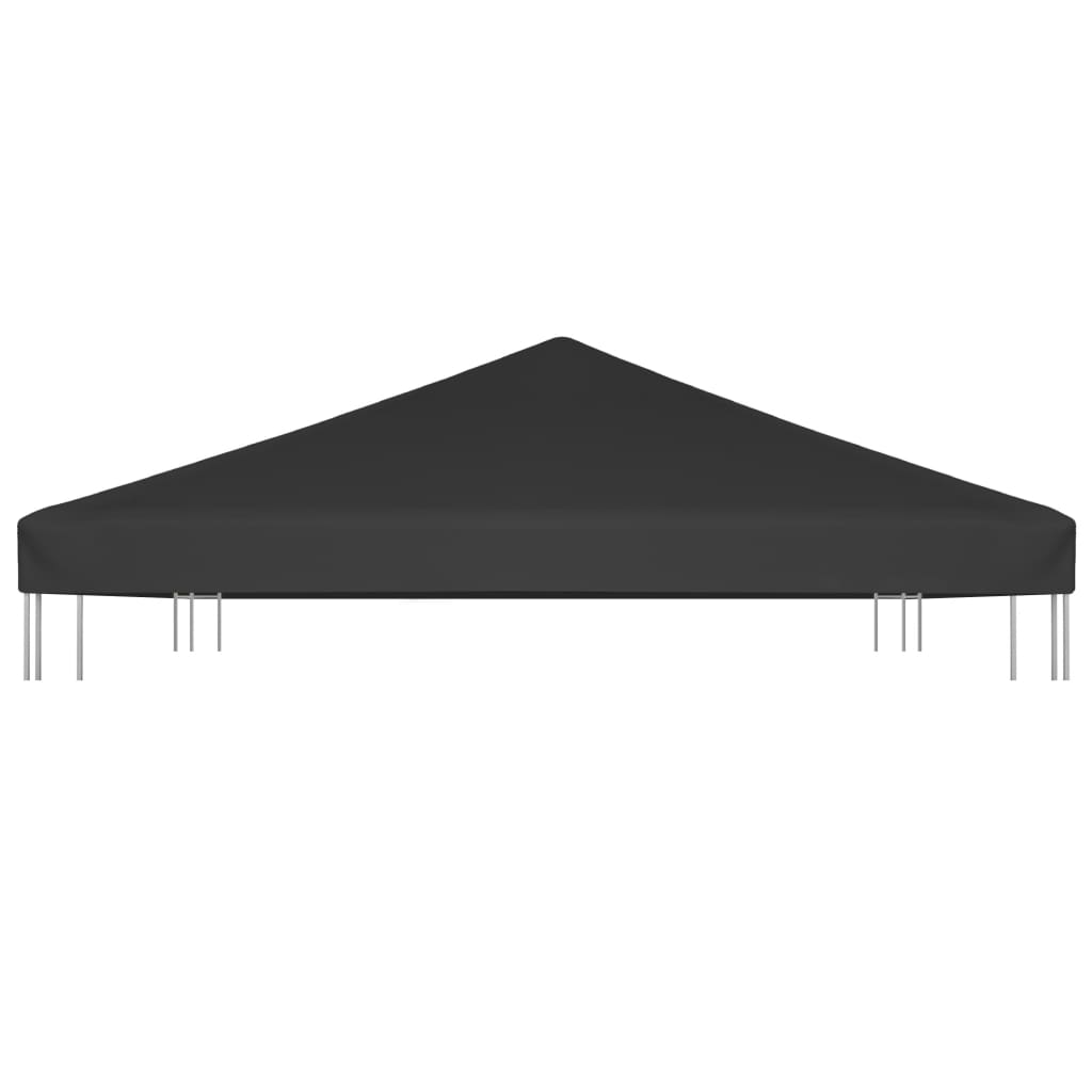 Pavillondach 270 g/m² 4x3 m Schwarz