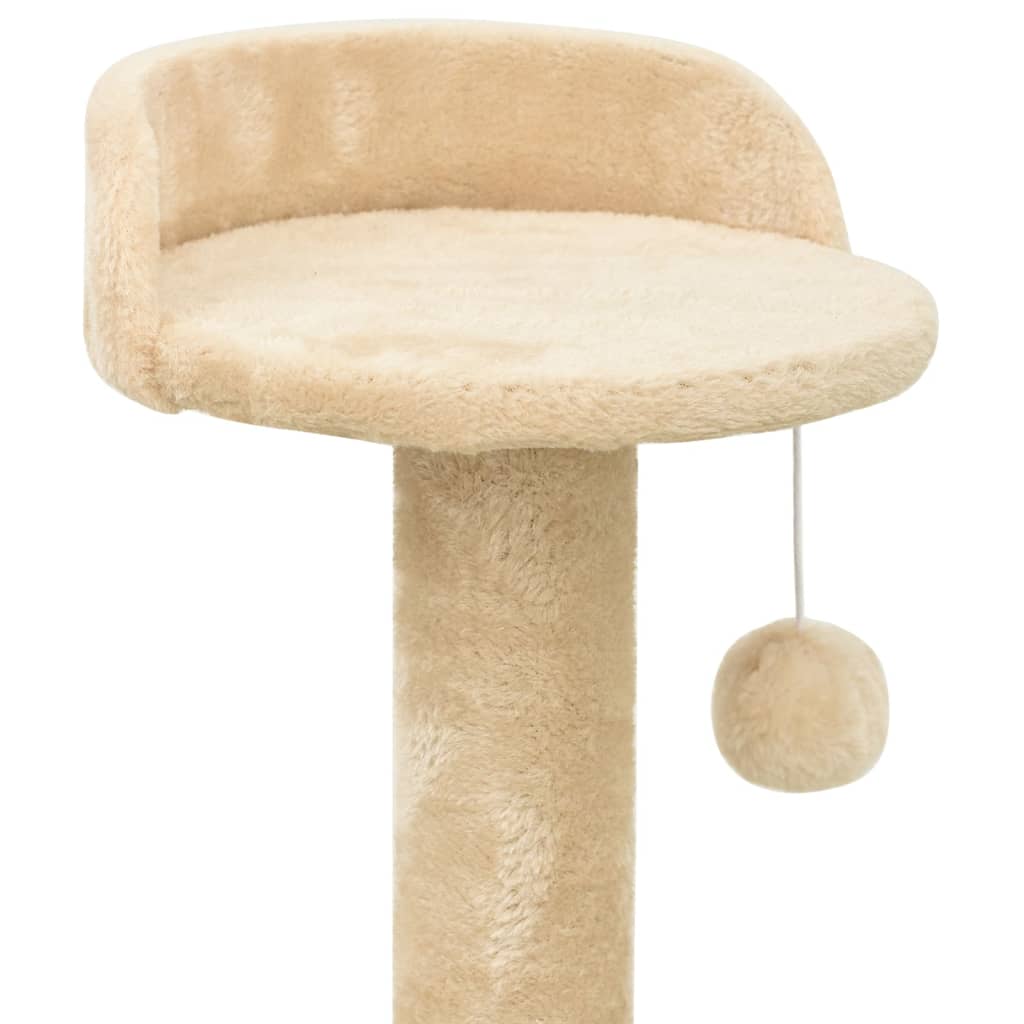 Katzenbaum mit Sisal-Kratzsäulen Beige 120 cm