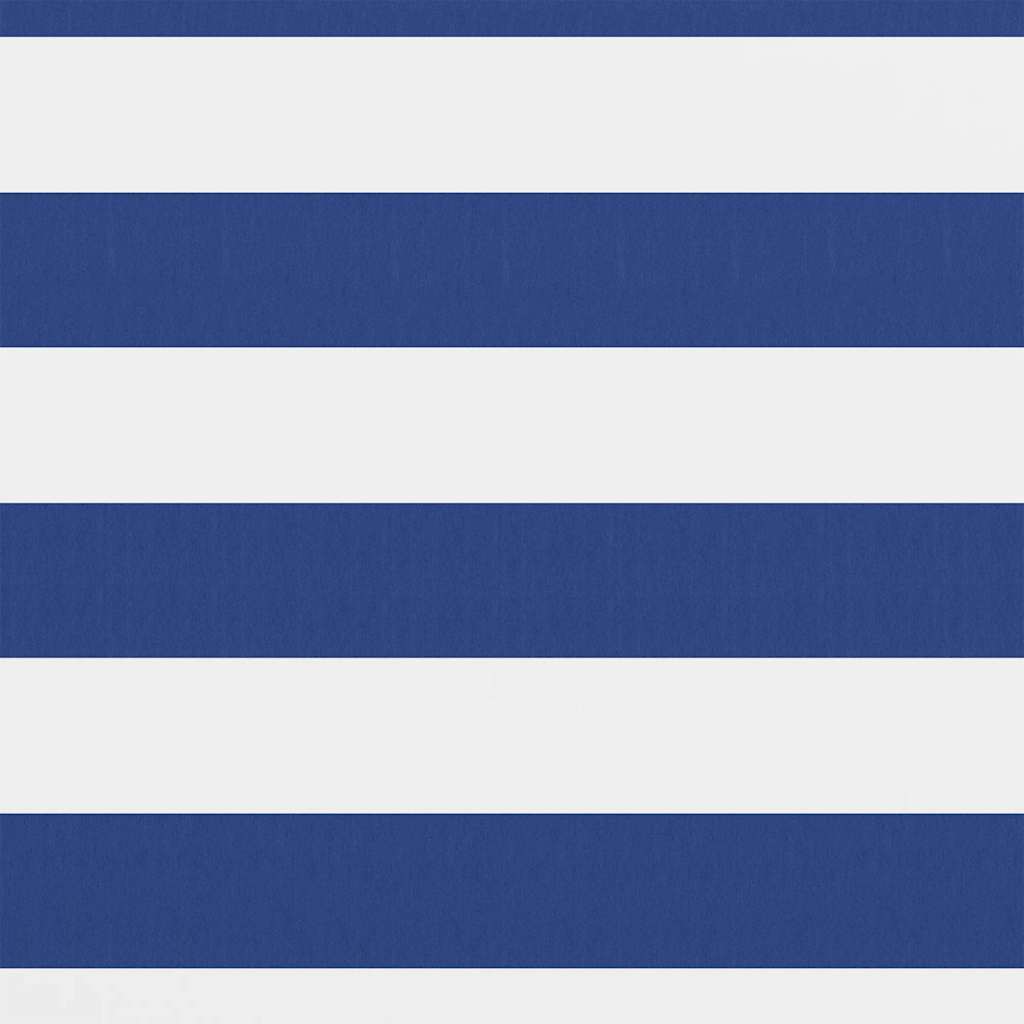 Balkon-Sichtschutz Weiß und Blau 90x500 cm Oxford-Gewebe