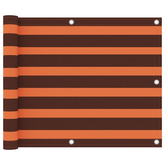 Balkon-Sichtschutz Orange und Braun 75x300 cm Oxford-Gewebe