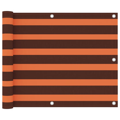 Balkon-Sichtschutz Orange und Braun 75x600 cm Oxford-Gewebe