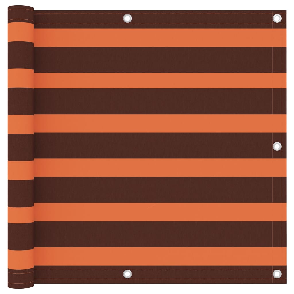 Balkon-Sichtschutz Orange und Braun 90x400 cm Oxford-Gewebe