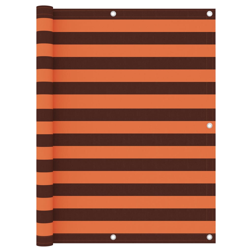 Balkon-Sichtschutz Orange und Braun 120x400 cm Oxford-Gewebe