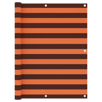 Balkon-Sichtschutz Orange und Braun 120x600 cm Oxford-Gewebe