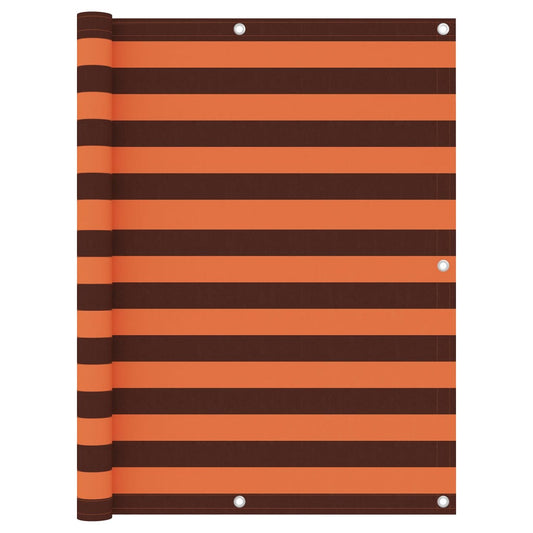 Balkon-Sichtschutz Orange und Braun 120x600 cm Oxford-Gewebe