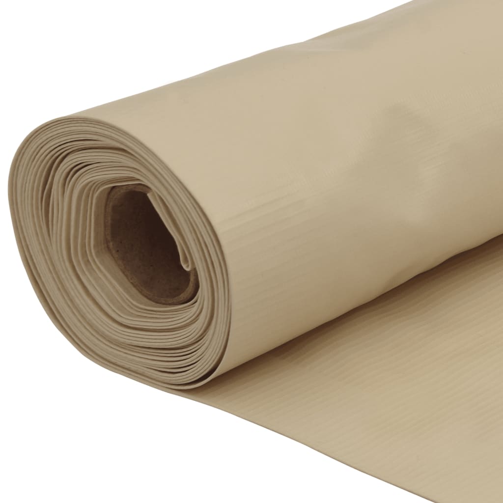 Balkon-Sichtschutz Beige 75x500 cm Oxford-Gewebe