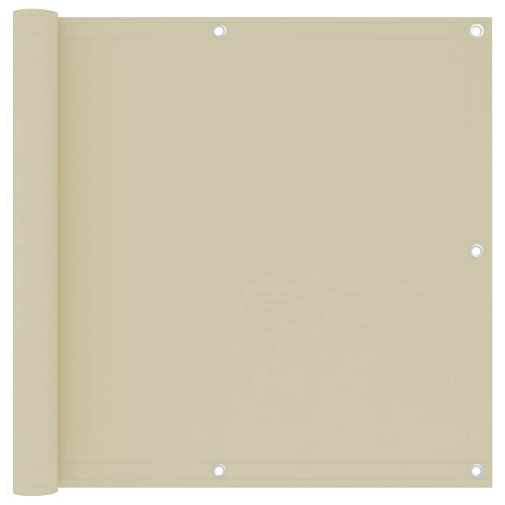 Balkon-Sichtschutz Creme 90x300 cm Oxford-Gewebe