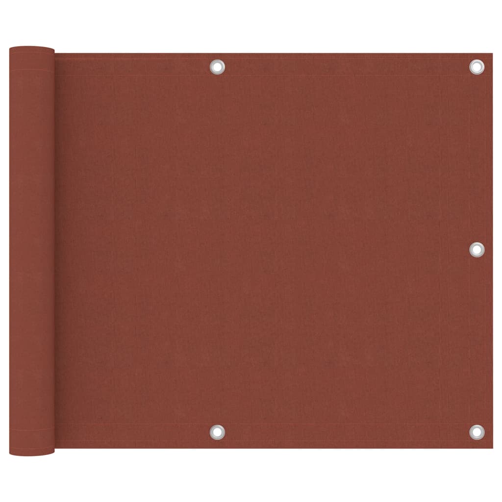 Balkon-Sichtschutz Terrakotta-Rot 75x300 cm Oxford-Gewebe