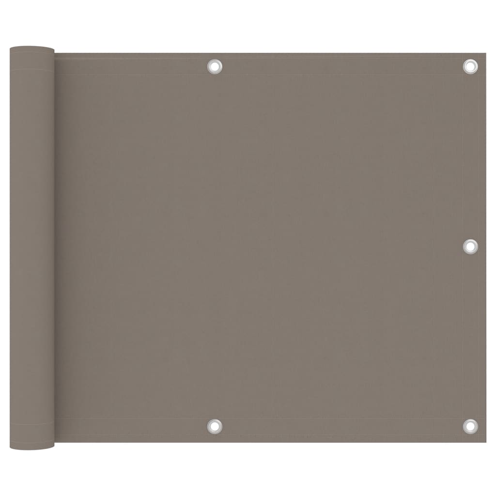 Balkon-Sichtschutz Taupe 75x500 cm Oxford-Gewebe
