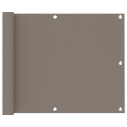 Balkon-Sichtschutz Taupe 75x500 cm Oxford-Gewebe