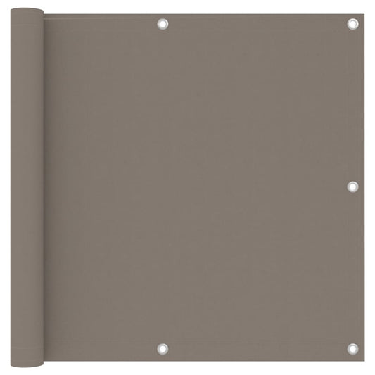 Balkon-Sichtschutz Taupe 90x500 cm Oxford-Gewebe