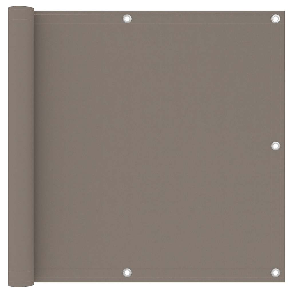 Balkon-Sichtschutz Taupe 90x500 cm Oxford-Gewebe
