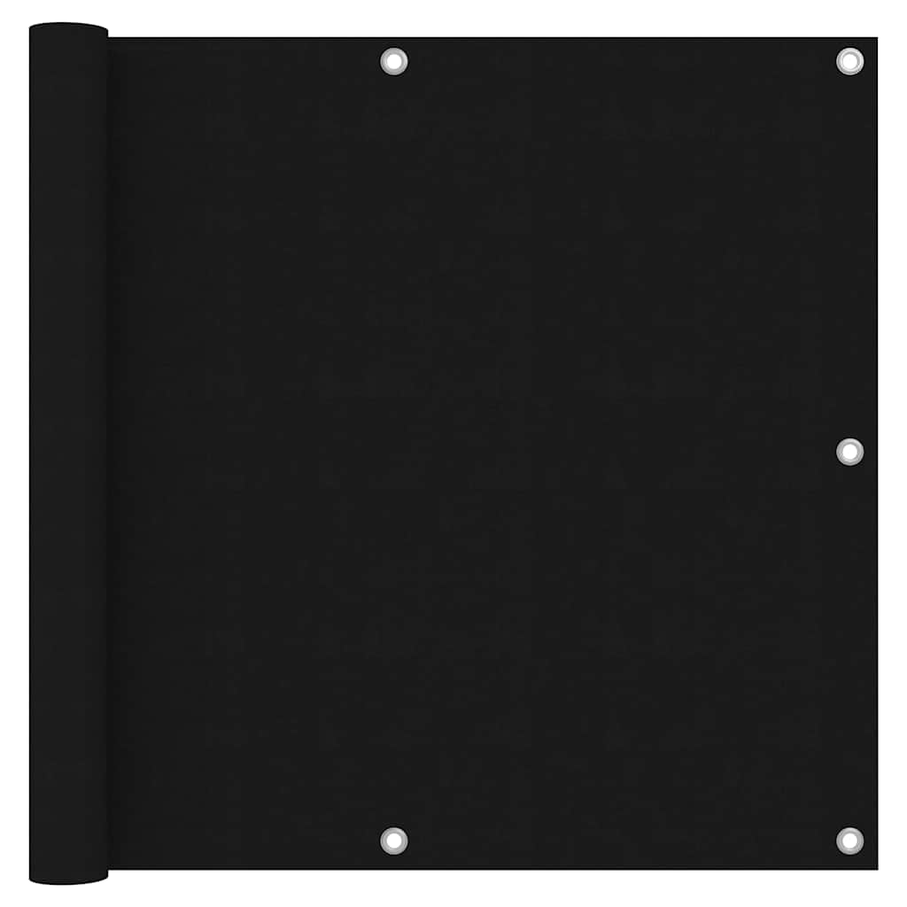 Balkon-Sichtschutz Schwarz 90x300 cm Oxford-Gewebe