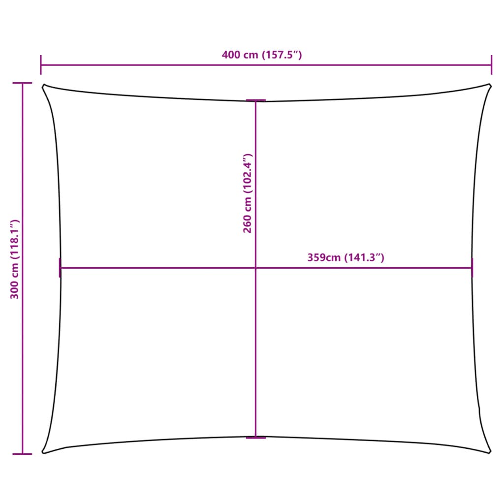 Sonnensegel Oxford-Gewebe Rechteckig 3x4 m Anthrazit