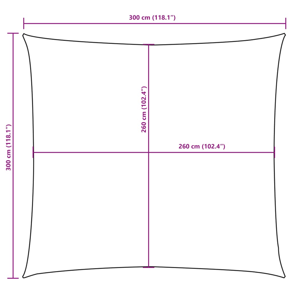 Sonnensegel Oxford-Gewebe Quadratisch 3x3 m Beige