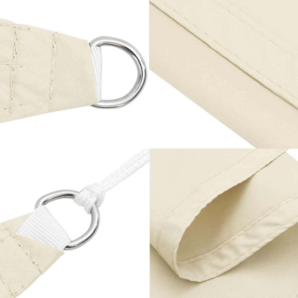Sonnensegel Oxford-Gewebe Quadratisch 2,5x2,5 m Cremeweiß