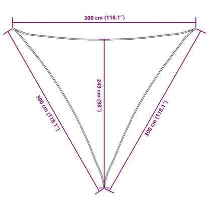 Sonnensegel Oxford-Gewebe Dreieckig 3x3x3 m Creme