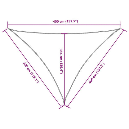 Sonnensegel Oxford-Gewebe Dreieckig 3x4x4 m Creme