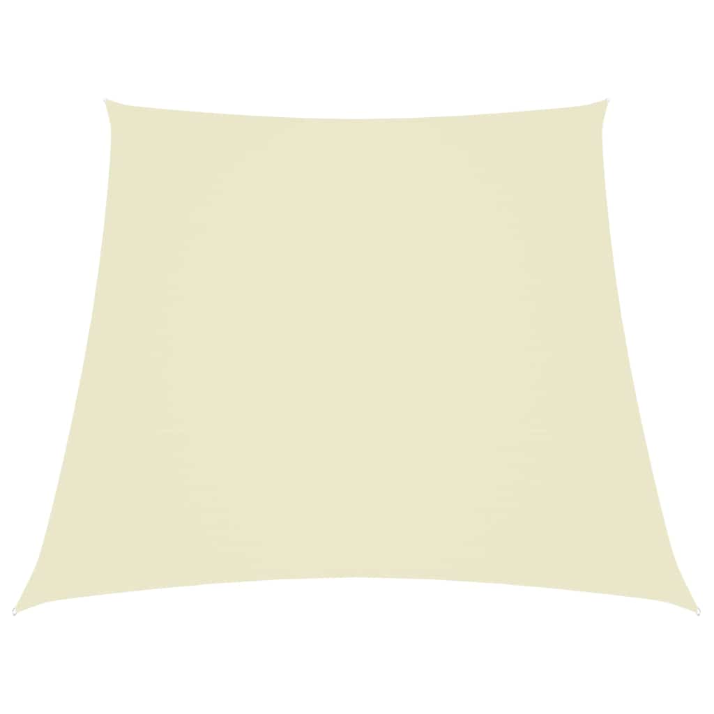 Sonnensegel Oxford-Gewebe Trapezförmig 2/4x3 m Cremeweiß