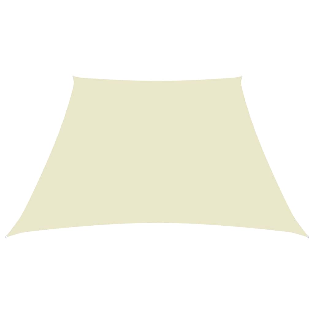 Sonnensegel Oxford-Gewebe Trapezförmig 2/4x3 m Cremeweiß