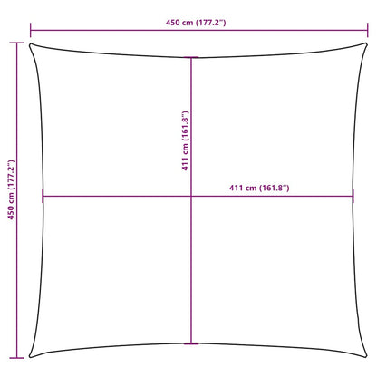 Sonnensegel Oxford-Gewebe Quadratisch 4,5x4,5 m Weiß