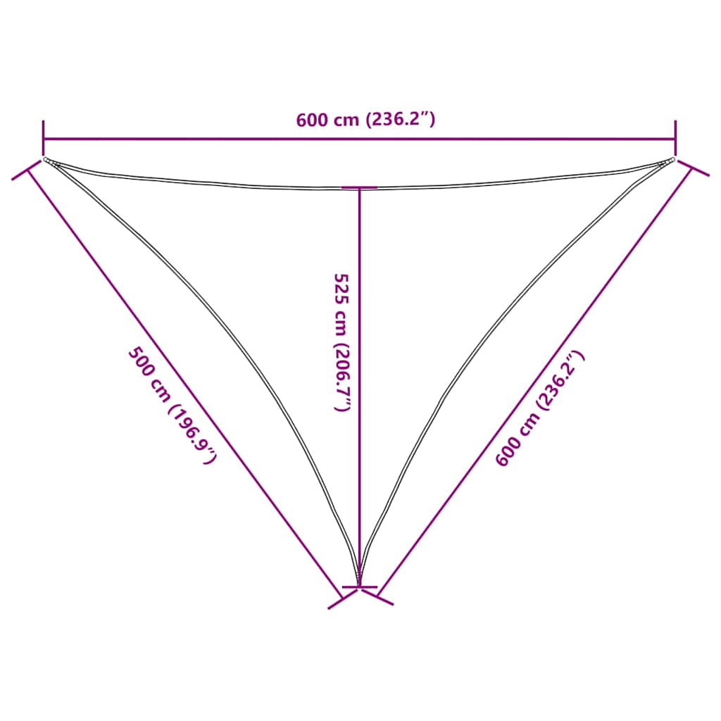 Sonnensegel Oxford-Gewebe Dreieckig 5x6x6 m Weiß