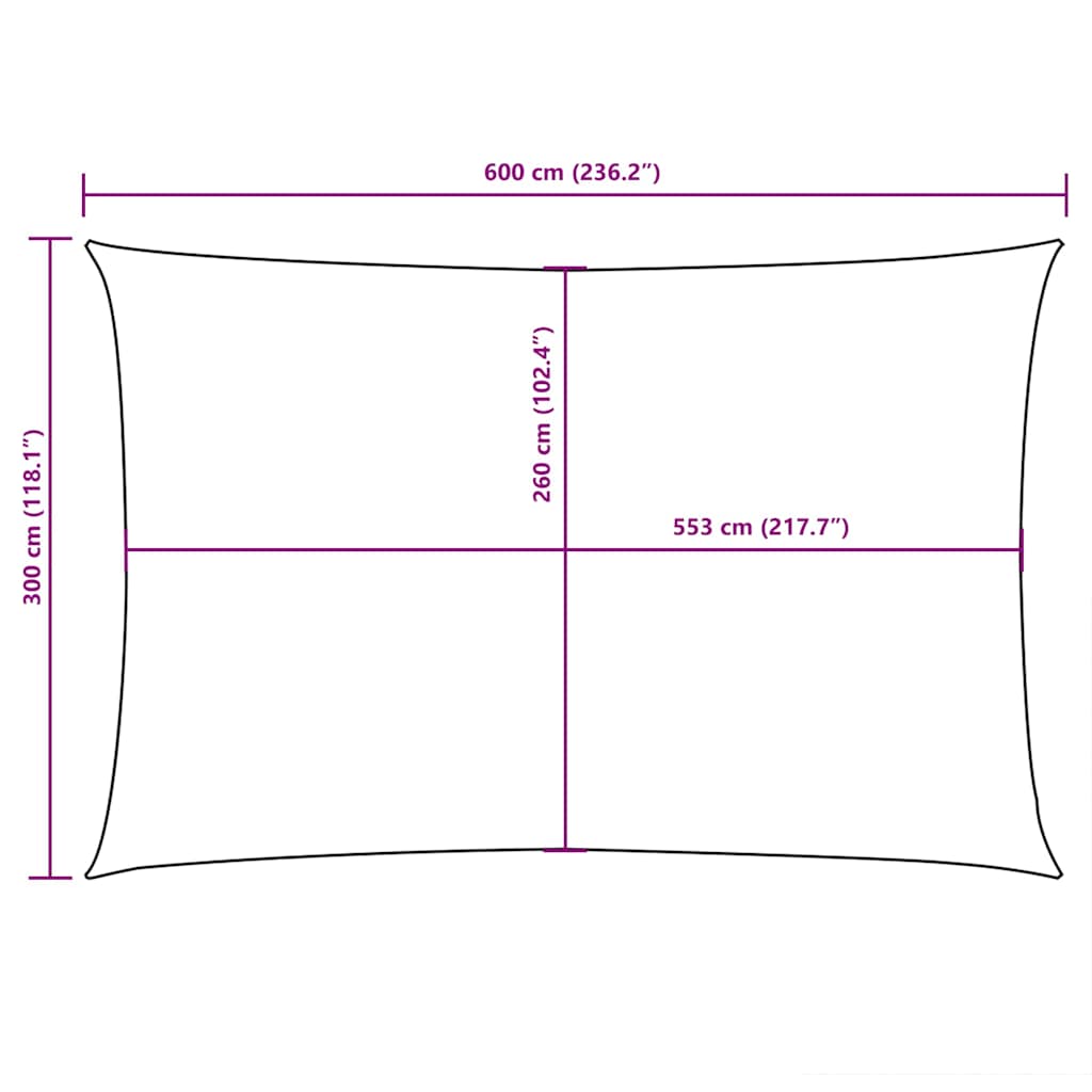 Sonnensegel Oxford-Gewebe Rechteckig 3x6 m Terrakotta-Rot