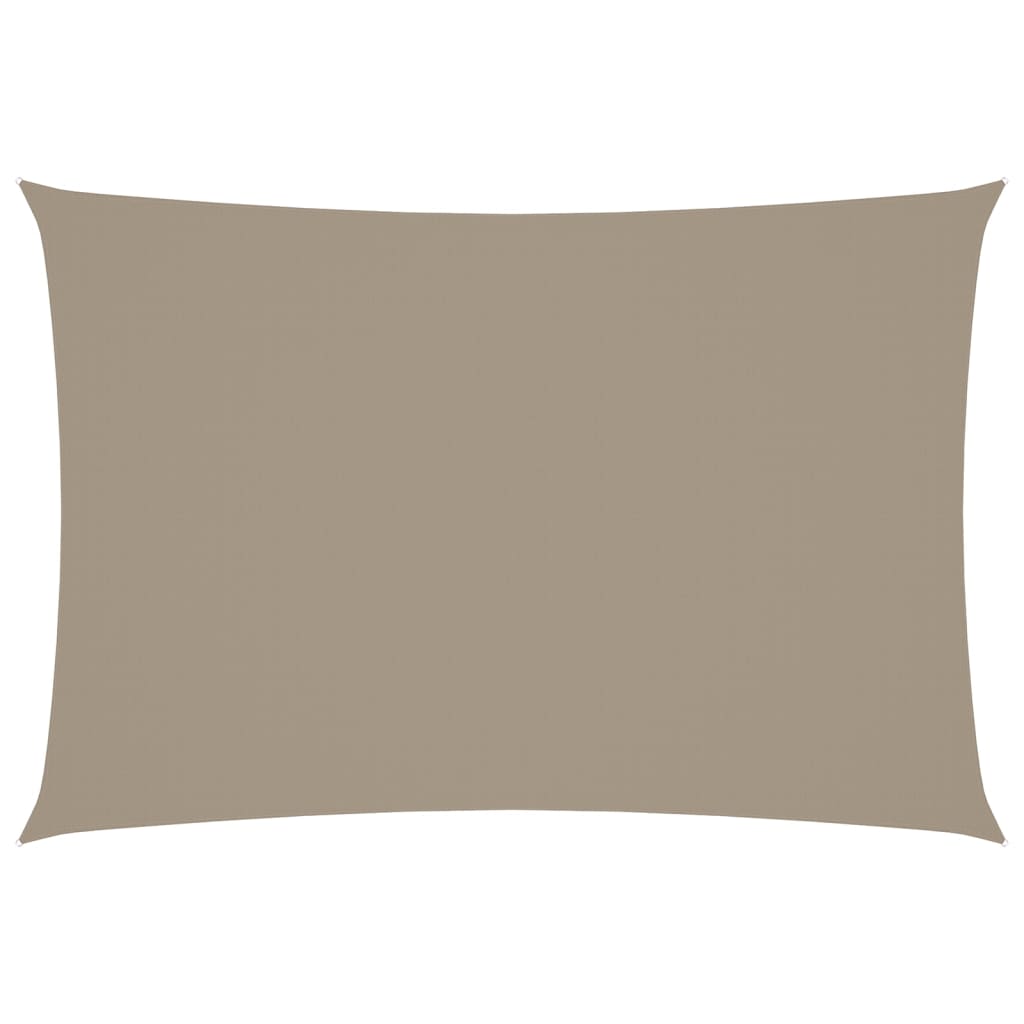 Sonnensegel Oxford-Gewebe Rechteckig 3x5 m Taupe