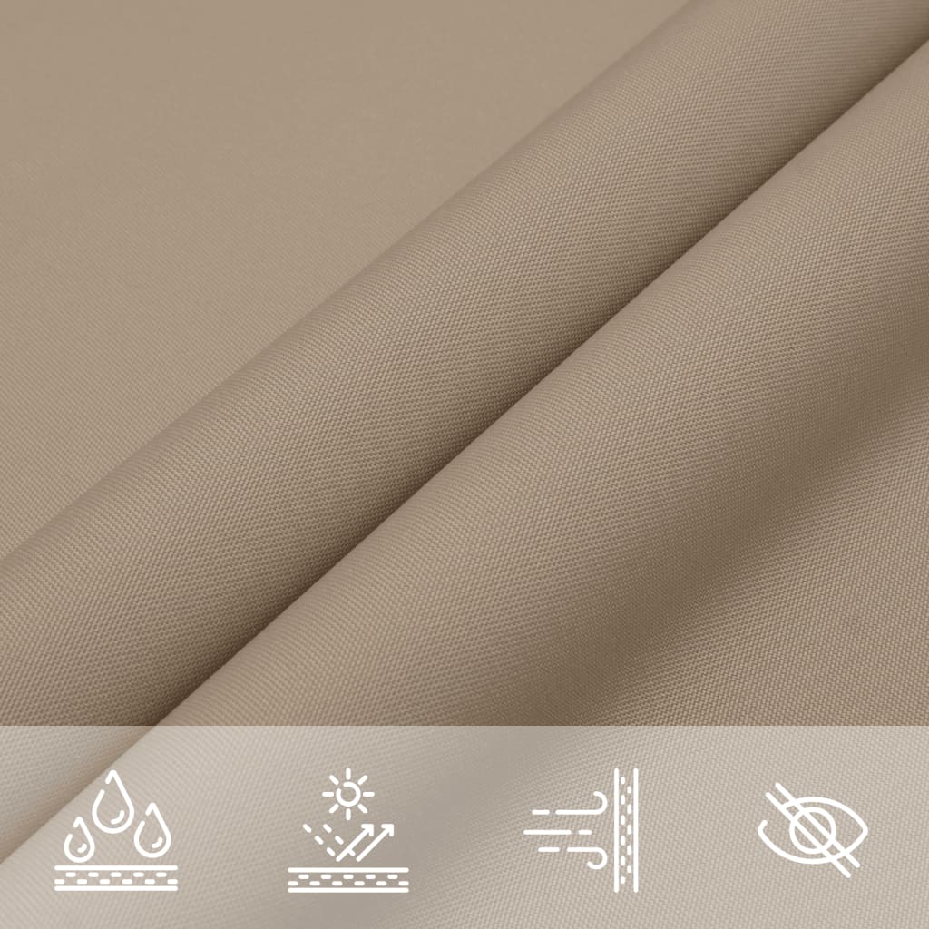 Sonnensegel Oxford-Gewebe Rechteckig 3x5 m Taupe