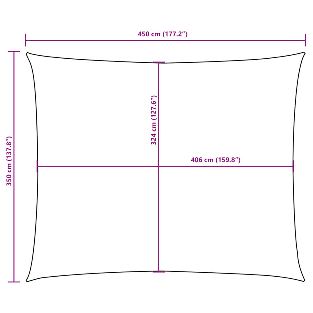 Sonnensegel Oxford-Gewebe Rechteckig 3,5x4,5 m Taupe