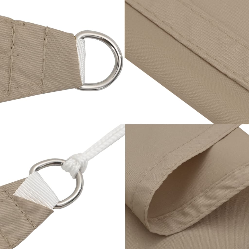 Sonnensegel Oxford-Gewebe Dreieckig 3x4x5 m Taupe