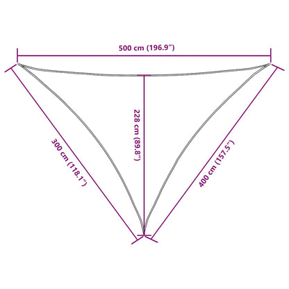 Sonnensegel Oxford-Gewebe Dreieckig 3x4x5 m Taupe