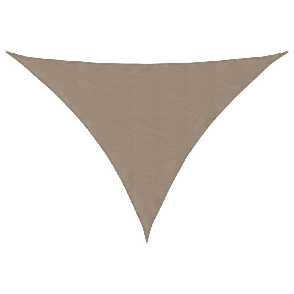 Sonnensegel Oxford-Gewebe Dreieckig 3,5x3,5x4,9 m Taupe