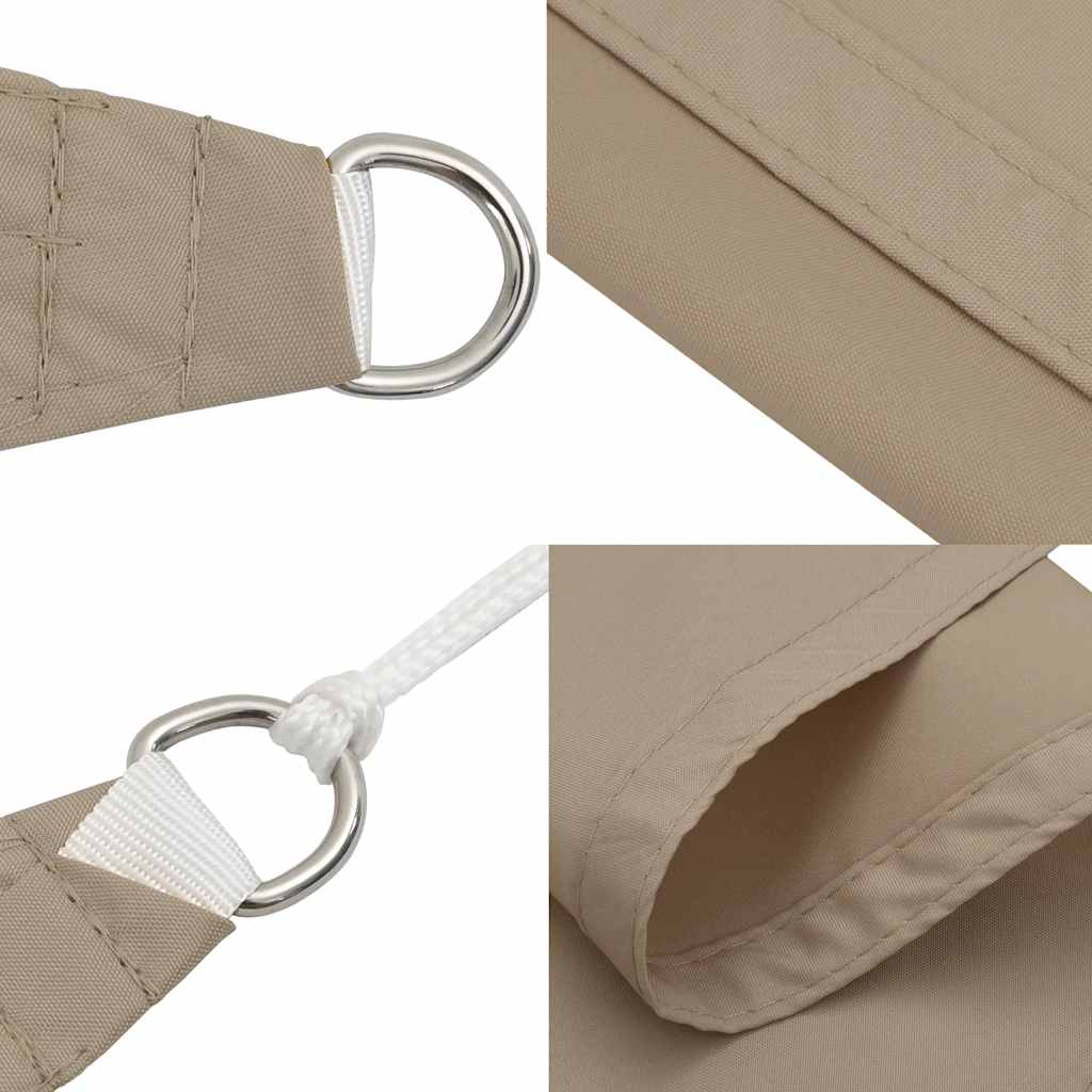 Sonnensegel Oxford-Gewebe Dreieckig 3,5x3,5x4,9 m Taupe