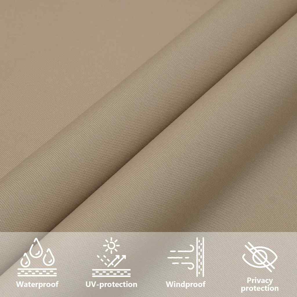 Sonnensegel Oxford-Gewebe Dreieckig 3,5x3,5x4,9 m Taupe