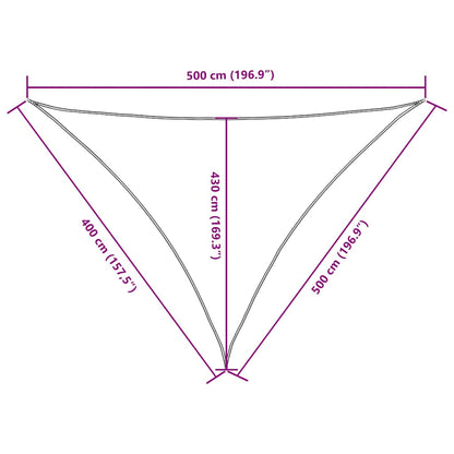 Sonnensegel Oxford-Gewebe Dreieckig 4x5x5 m Taupe