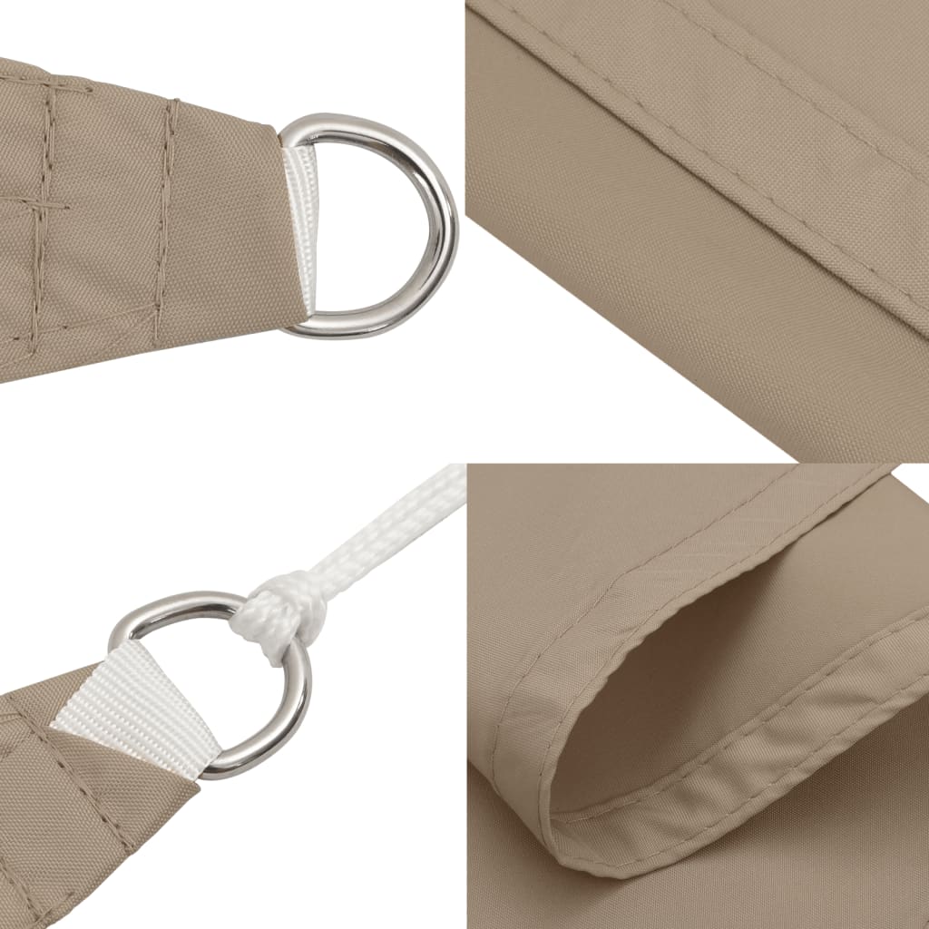 Sonnensegel Oxford-Gewebe Dreieckig 5x6x6 m Taupe