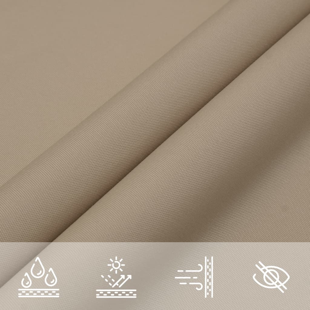 Sonnensegel Oxford-Gewebe Dreieckig 4x5x6,4 m Taupe