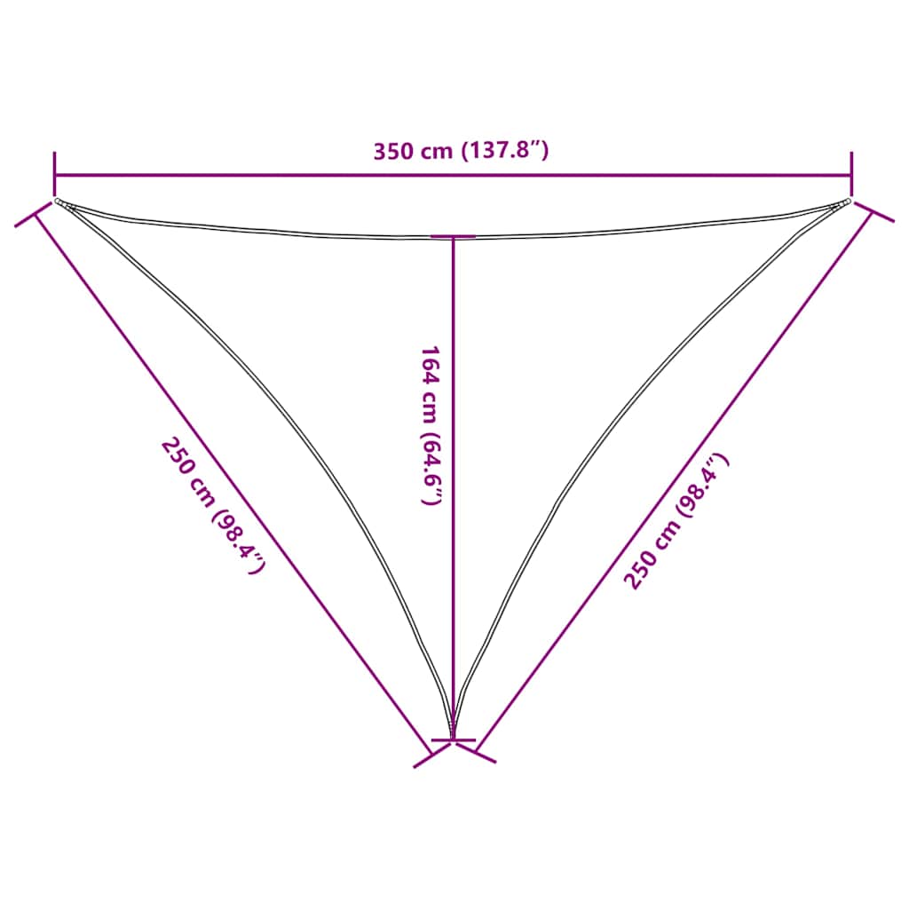 Sonnensegel Oxford-Gewebe Dreieckig 2,5x2,5x3,5 m Dunkelgrün