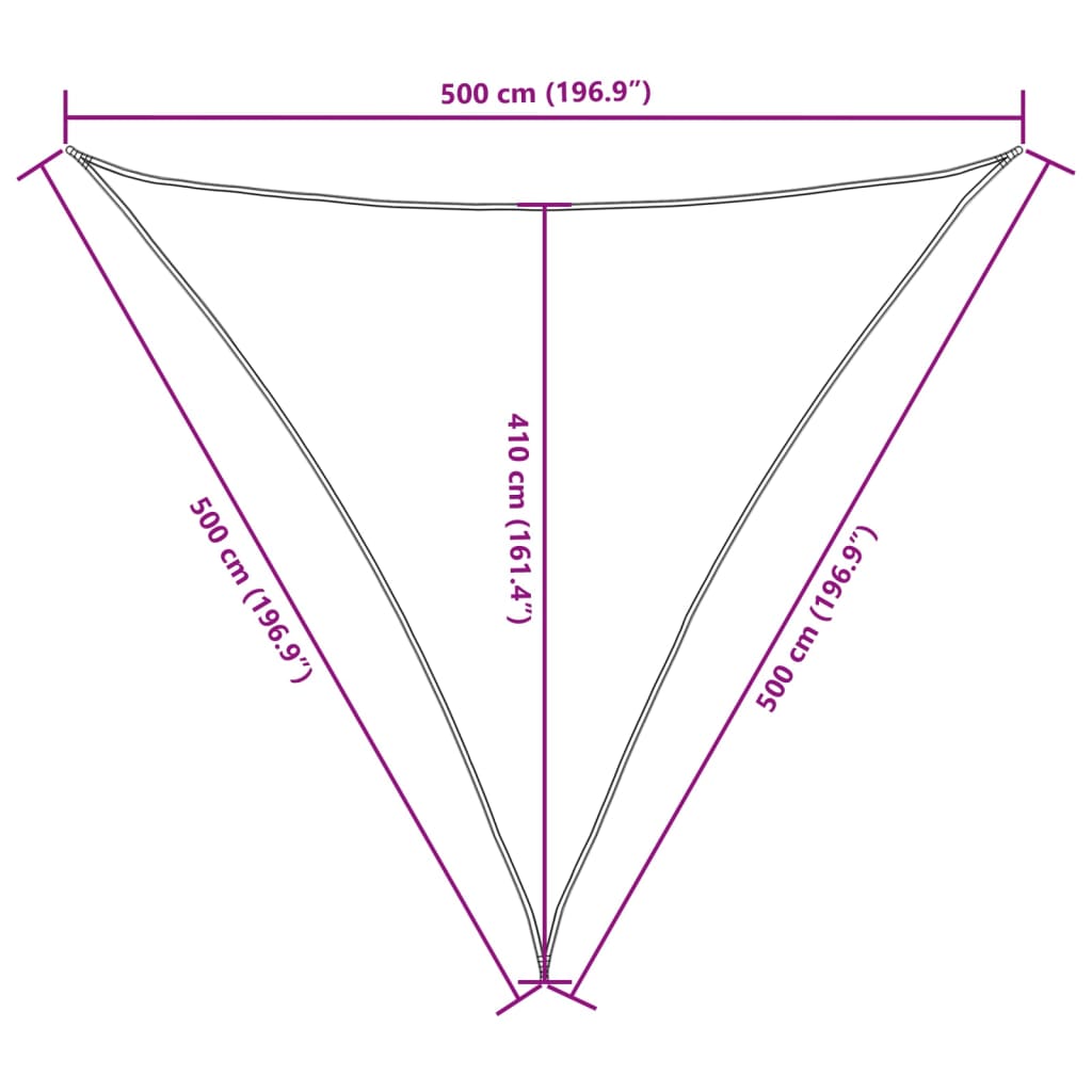 Sonnensegel Oxford-Gewebe Dreieckig 5x5x5 m Dunkelgrün