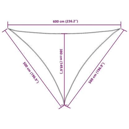 Sonnensegel Oxford-Gewebe Dreieckig 5x5x6 m Dunkelgrün