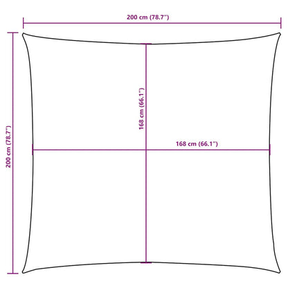 Sonnensegel Oxford-Gewebe Quadratisch 2x2 m Blau