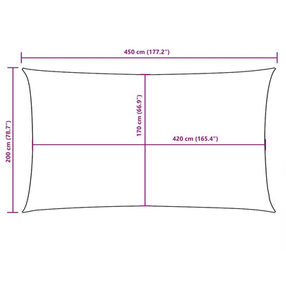 Sonnensegel Oxford-Gewebe Rechteckig 2x4,5 m Blau