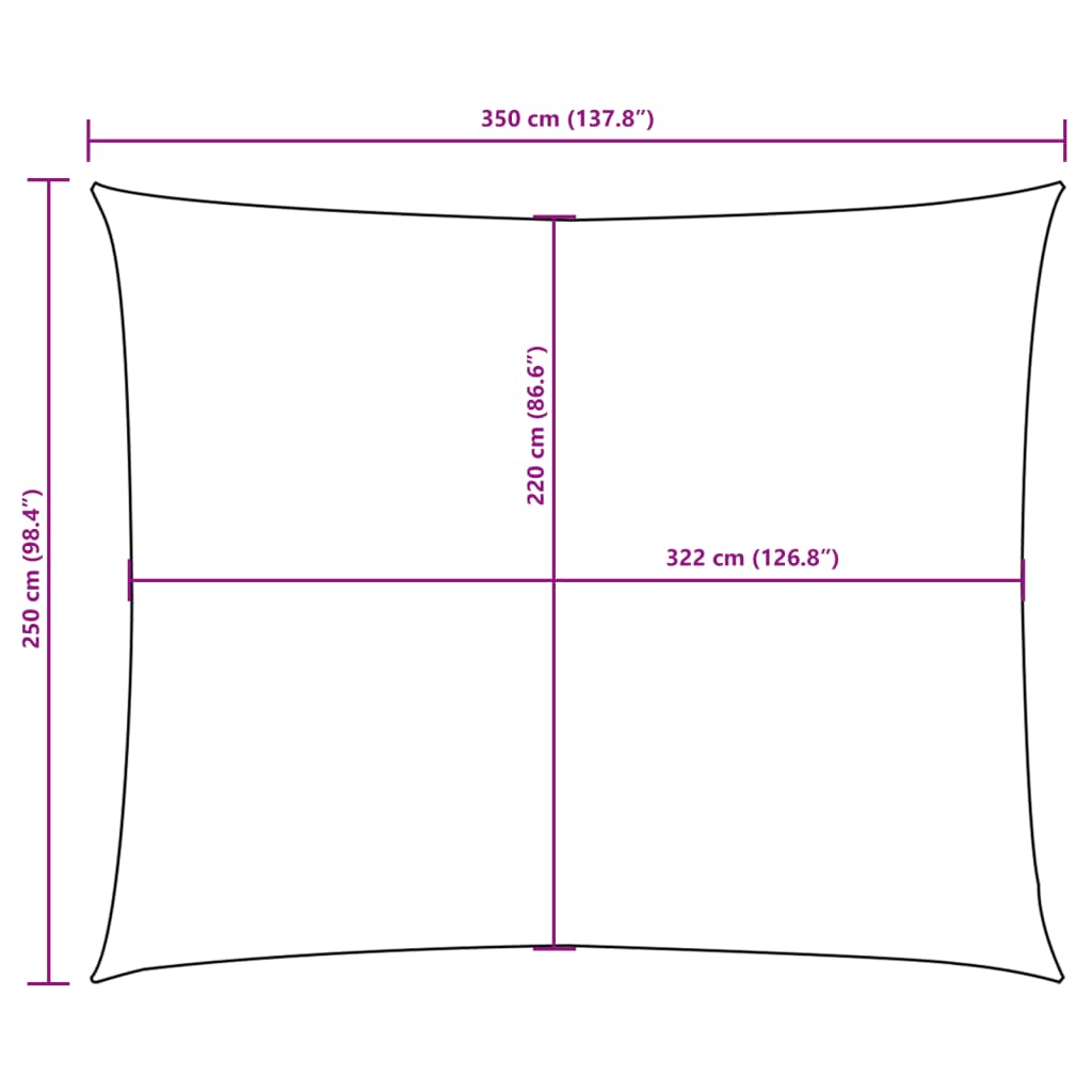 Sonnensegel Oxford-Gewebe Rechteckig 2,5x3,5 m Blau