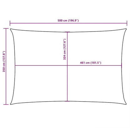 Sonnensegel Oxford-Gewebe Rechteckig 3,5x5 m Blau