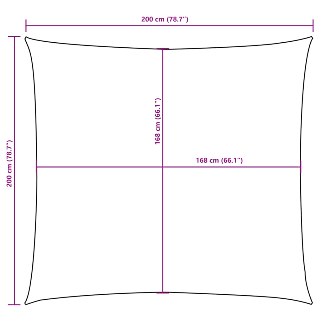 Sonnensegel Oxford-Gewebe Quadratisch 2x2 m Gelb