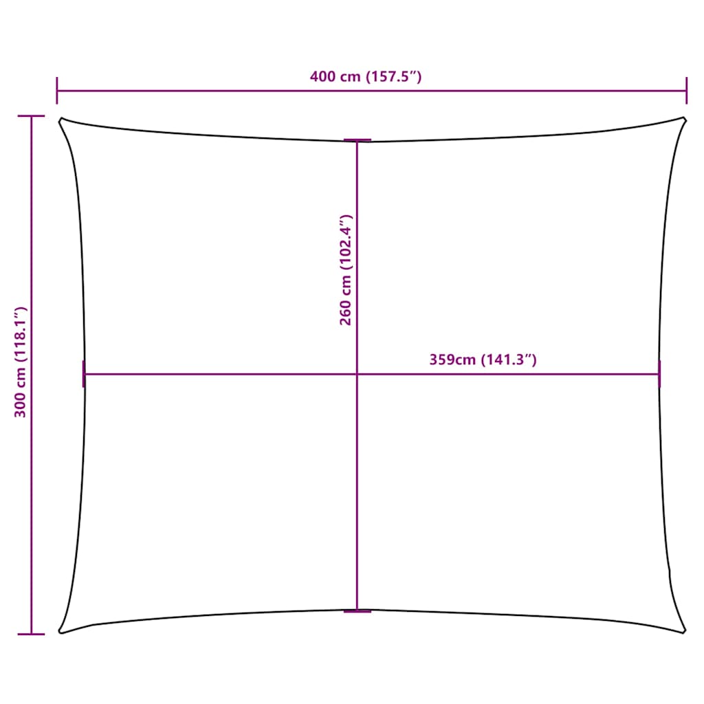 Sonnensegel Oxford-Gewebe Rechteckig 3x4 m Gelb