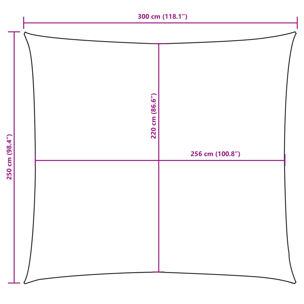 Sonnensegel Oxford-Gewebe Rechteckig 2,5x3 m Rot