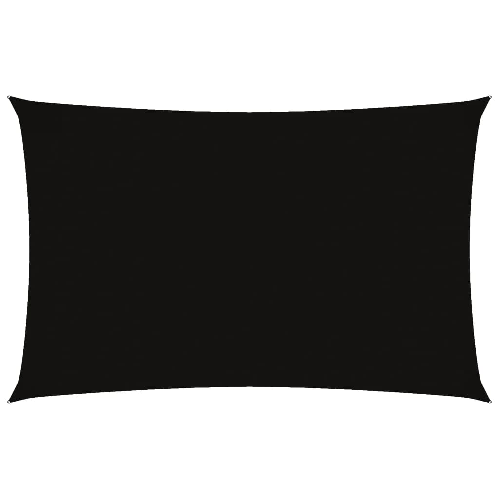 Sonnensegel Oxford-Gewebe Rechteckig 2,5x5 m Schwarz